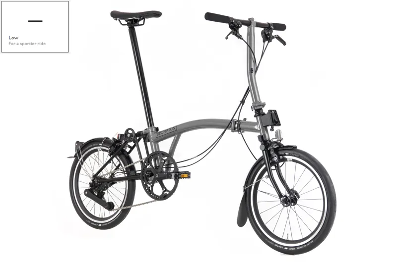 Brompton P Line Urban Folding Bike 2023 in Storm Grey-5